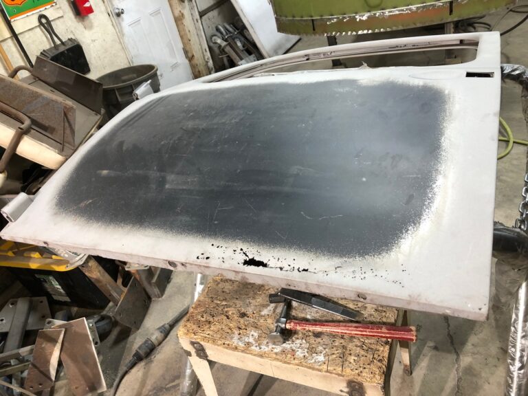 1955 beetle std lower door repair and structure repair silver lining auto restoration oregon