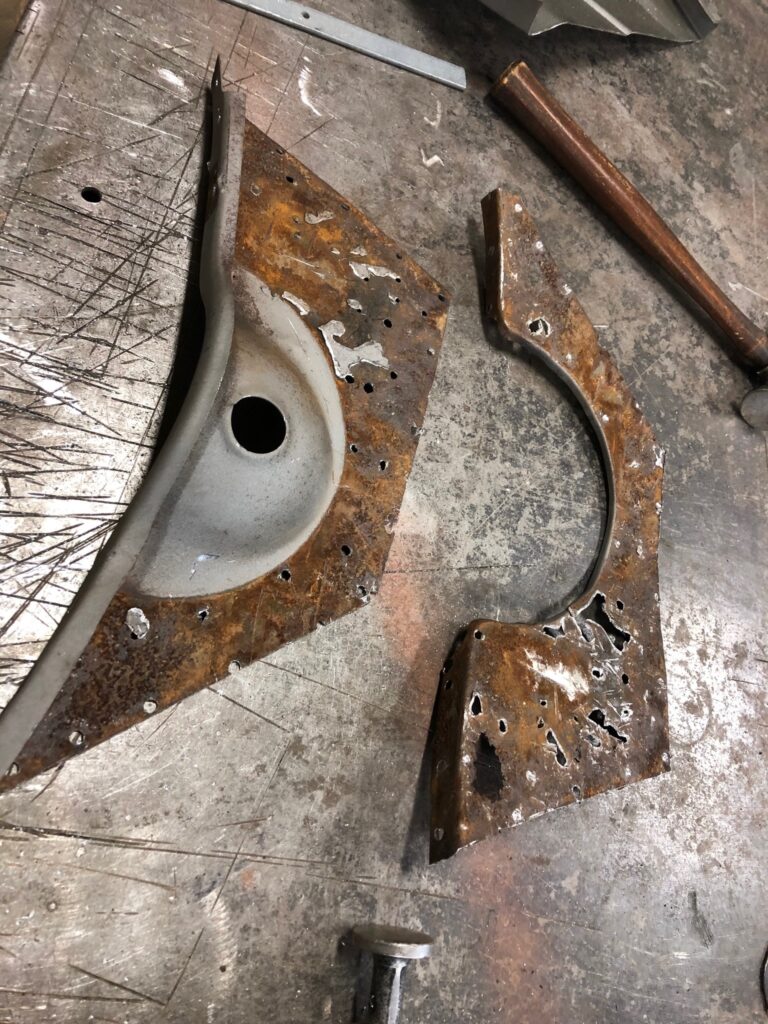 1955 beetle std lower door repair and structure repair silver lining auto restoration oregon