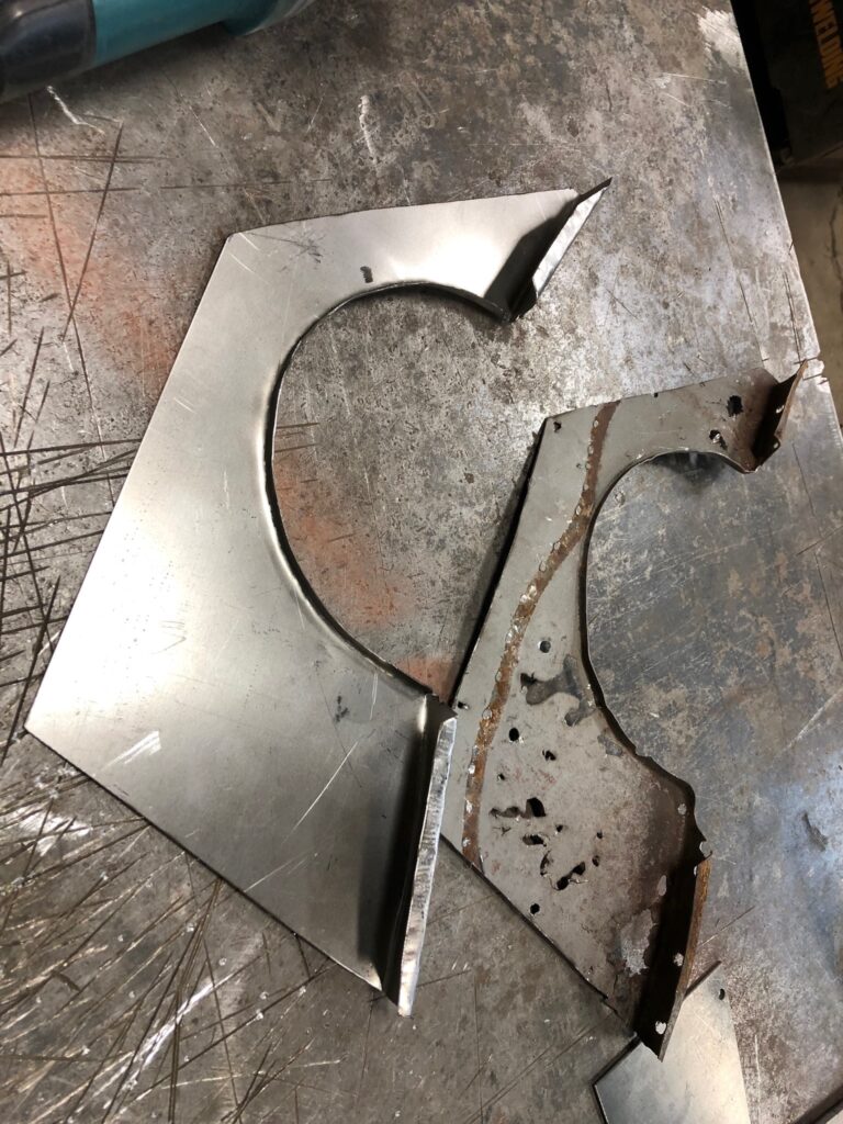 1955 beetle std lower door repair and structure repair silver lining auto restoration oregon