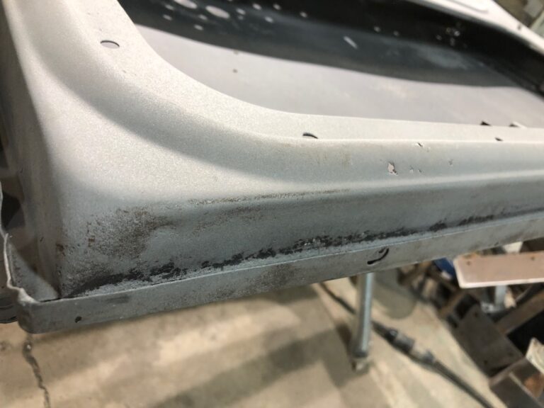 1955 beetle std lower door repair and structure repair silver lining auto restoration oregon