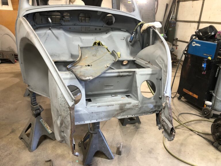 1955 beetle std front apron replacement silver lining auto restoration oregon