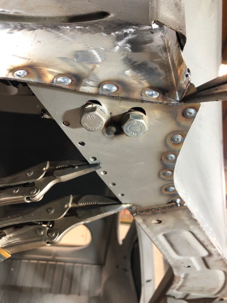 1955 vw beetle metal work rust repair begins silver lining auto restoration oregon