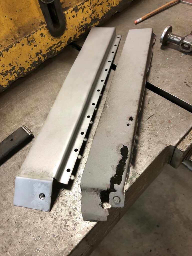 1955 vw beetle metal work rust repair begins silver lining auto restoration oregon