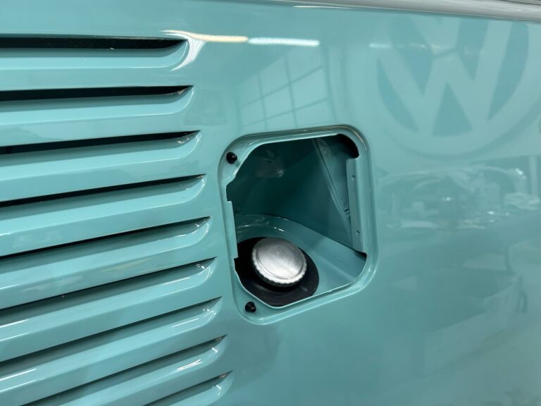 1963 23 window deluxe bus final assembly silver lining auto restoration oregon