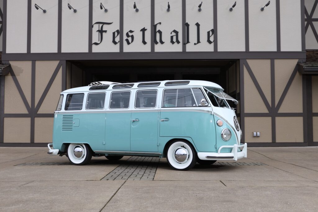 1963 23 window vw deluxe bus finished photos silver lining auto restoration oregon