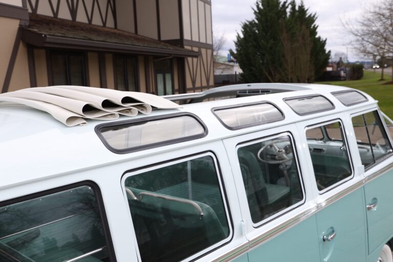 1963 23 window vw deluxe bus finished photos silver lining auto restoration oregon