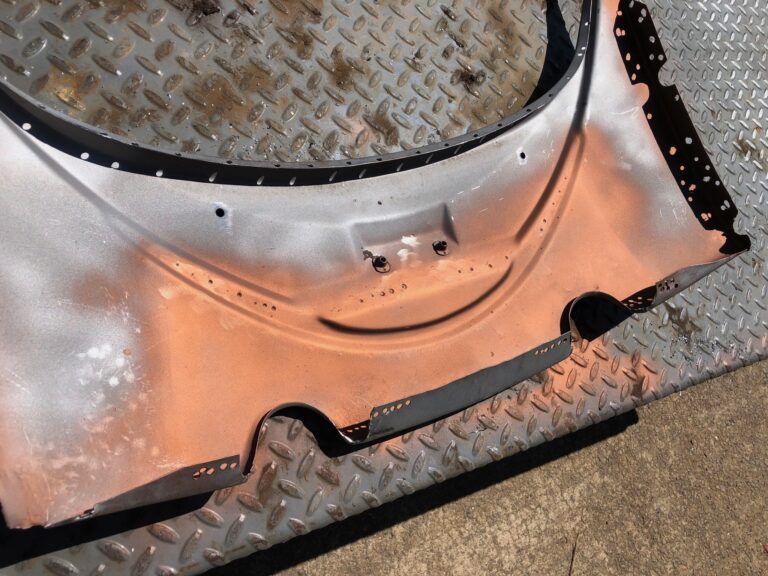 1965 vw ragtop beetle front and rear apron repair silver lining auto restoration oregon