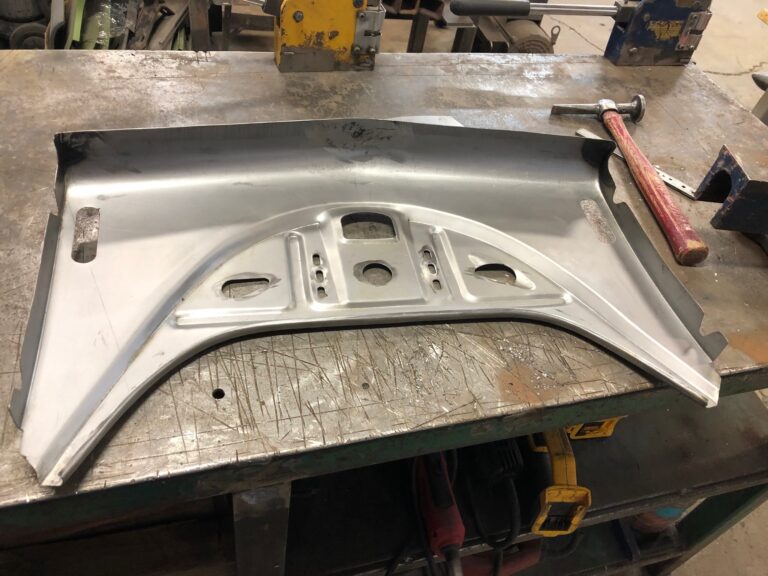 1965 vw ragtop beetle front and rear apron repair silver lining auto restoration oregon