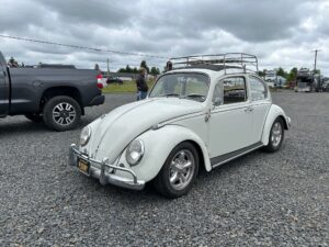 1965 vw ragtop beetle arrival at shop silver lining auto restoration