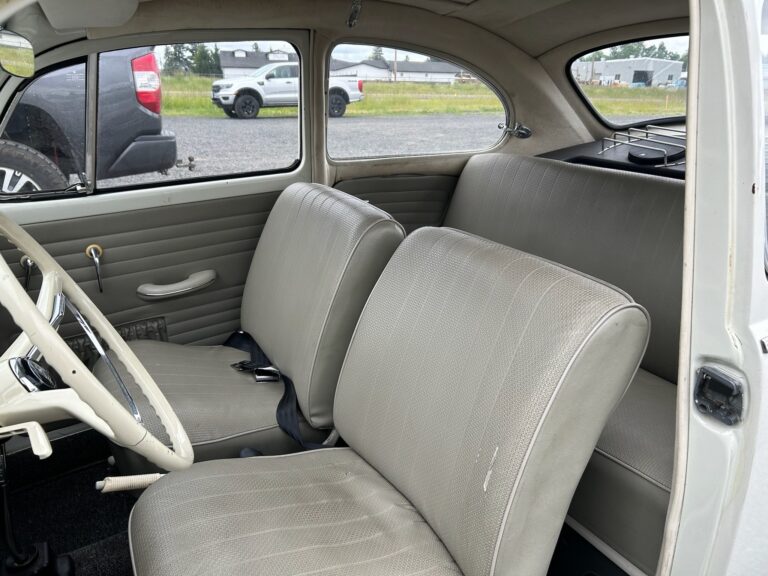 1965 vw ragtop beetle arrival at shop silver lining auto restoration