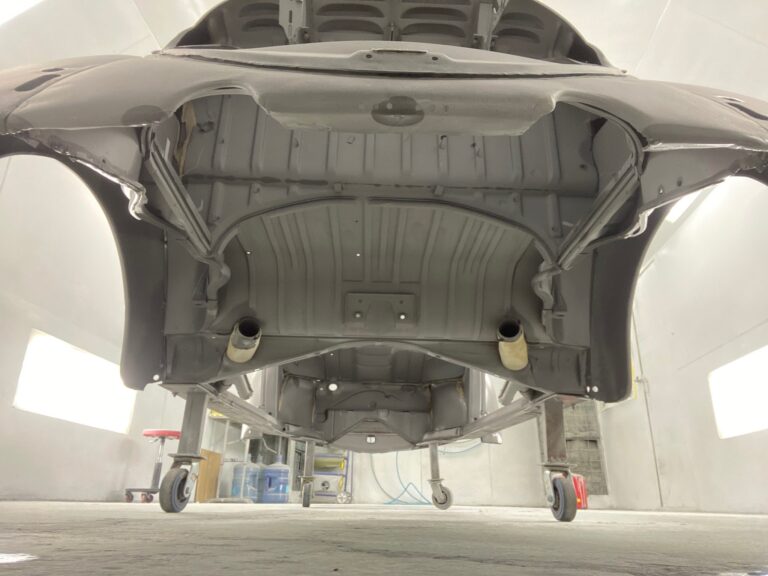 1965 vw ragtop beetle body and components in epoxy silver lining auto restoration oregon