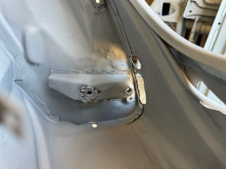 1965 vw ragtop beetle post media blast silver lining auto restoration oregon