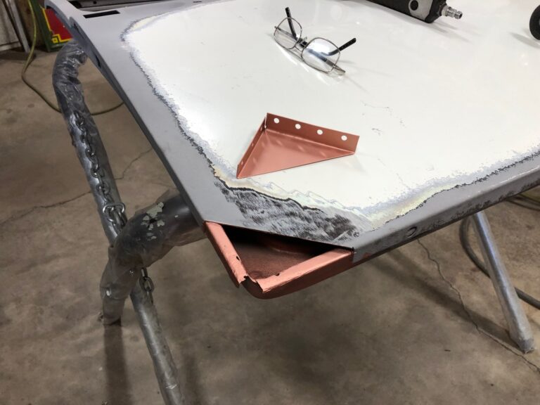 1965 vw ragtop beetle metal work and rust repair silver lining auto restoration oregon