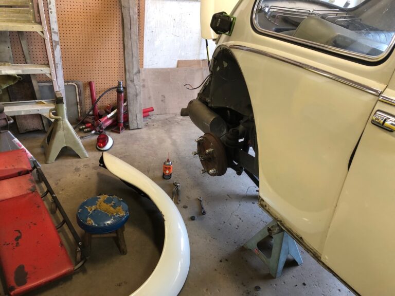 1965 vw ragtop beetle tear down silver lining auto restoration oregon