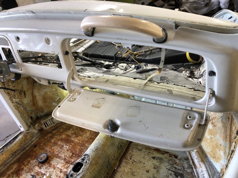 1965 vw ragtop beetle tear down silver lining auto restoration oregon