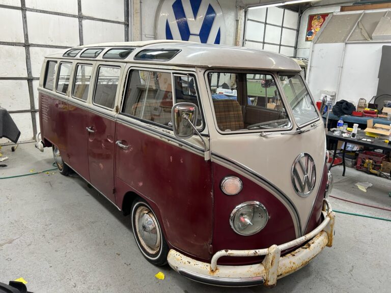 1966 21 window deluxe bus survivor final assembly silver lining auto restoration