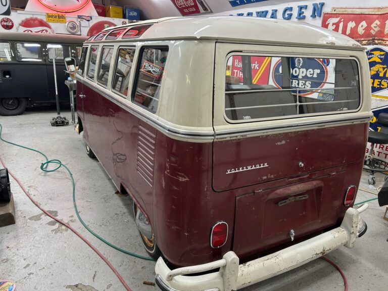 1966 21 window deluxe bus survivor final assembly silver lining auto restoration