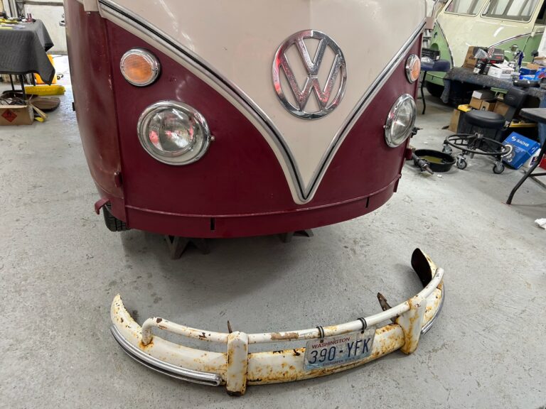 1966 21 window deluxe bus survivor final assembly silver lining auto restoration