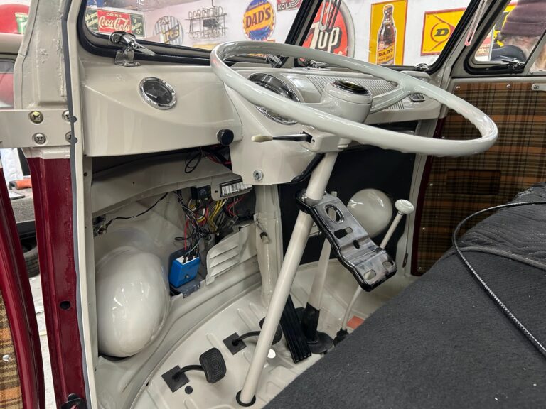 1966 21 window deluxe bus survivor final assembly silver lining auto restoration