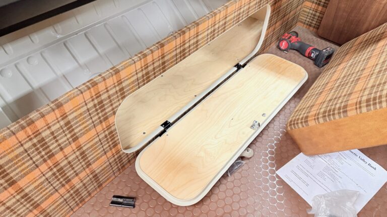 1966 21 window deluxe bus survivor final camper interior install silver lining auto restoration oregon