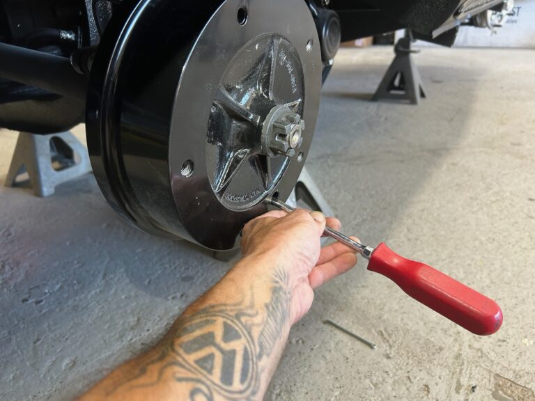 1962 15 window deluxe vw bus front beam install and rear drums silver lining auto restoration