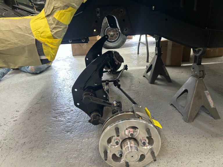 1962 15 window deluxe vw bus front beam install and rear drums silver lining auto restoration