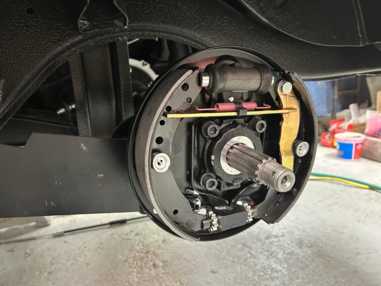 1962 15 window deluxe vw bus front beam install and rear drums silver lining auto restoration