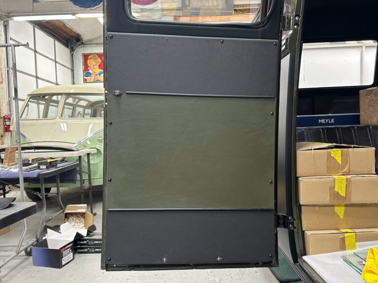 1962 15 window deluxe vw bus interior install silver lining auto restoration