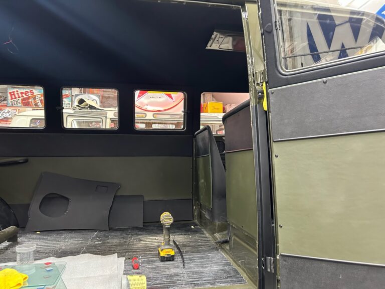 1962 15 window deluxe vw bus interior install silver lining auto restoration