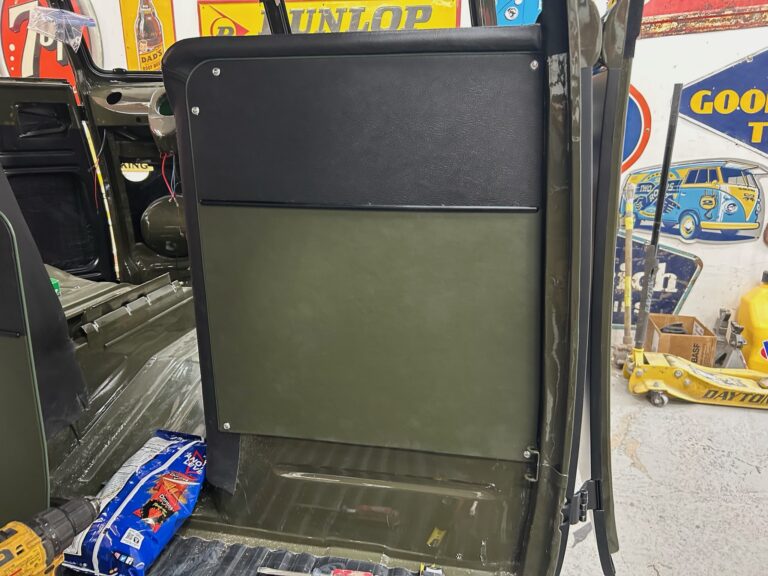 1962 15 window deluxe vw bus interior install silver lining auto restoration