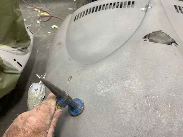 1956 vw beetle convertible restoration continued metal work silver lining auto restoration