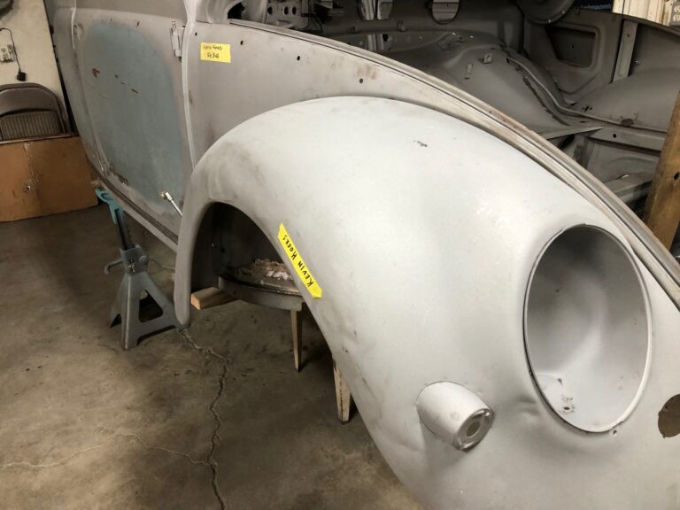 1956 vw beetle convertible restoration continued metal work silver lining auto restoration