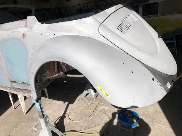 1956 vw beetle convertible restoration continued metal work silver lining auto restoration