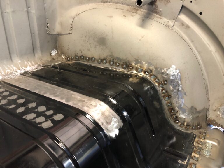 1956 vw beetle convertible restoration rear luggage tray replacement silver lining auto restoration