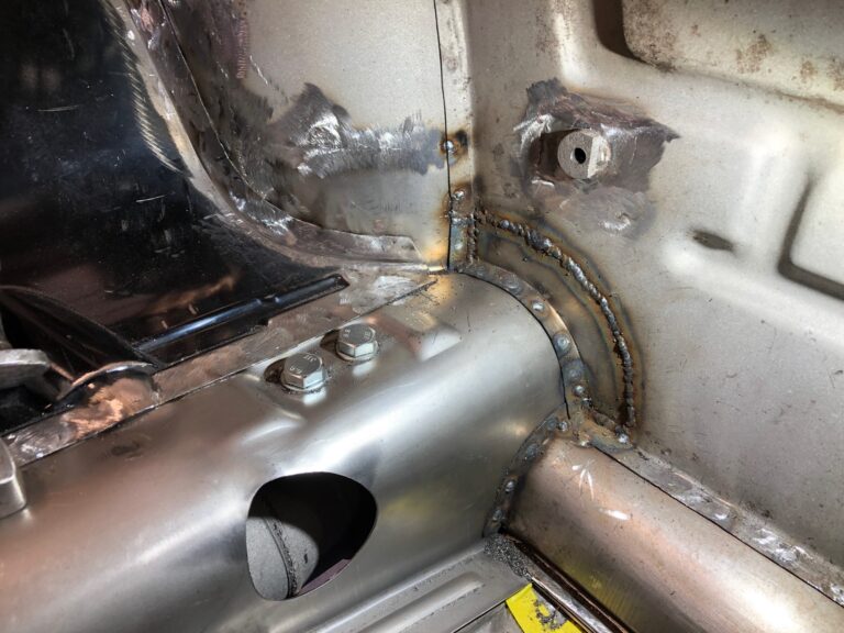 1956 vw beetle convertible restoration rear luggage tray replacement silver lining auto restoration