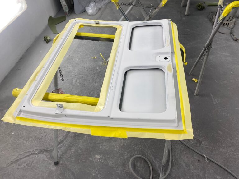 1963 23 window vw deluxe bus ragtop mechanism install silver lining auto restoration