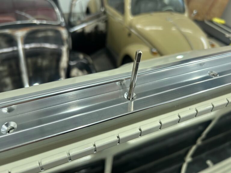 1963 23 window deluxe vw bus ragtop mechanism assembly install silver lining auto restoration
