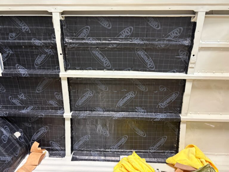 1963 23 window deluxe vw bus sound deadening install silver lining auto restoration
