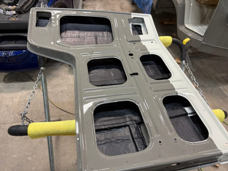 1963 23 window deluxe vw bus sound deadening install silver lining auto restoration
