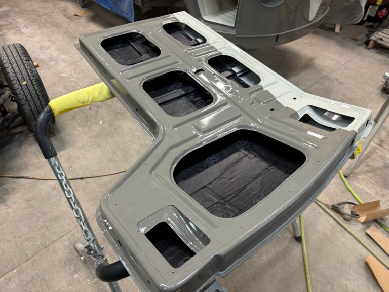 1963 23 window deluxe vw bus sound deadening install silver lining auto restoration