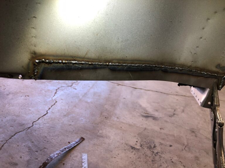 1956 vw beetle convertible restoration metal work begins silver lining auto restoration