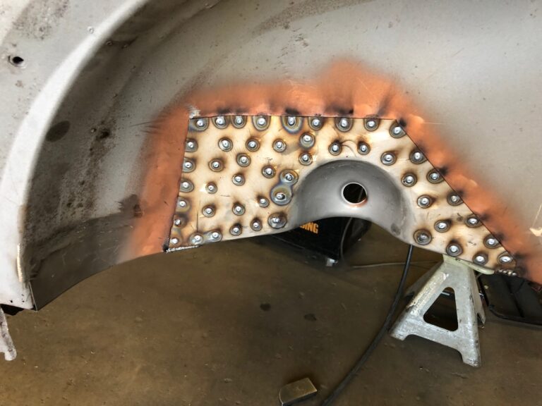 1956 vw beetle convertible restoration metal work begins silver lining auto restoration