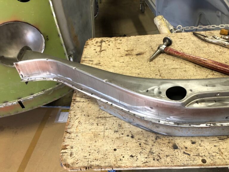 1956 vw beetle convertible restoration pan half and heater channel replacement silver lining auto restoration