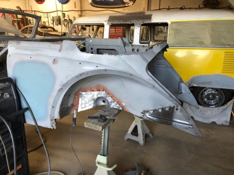 1956 vw beetle convertible restoration apron replacement silver lining auto restoration