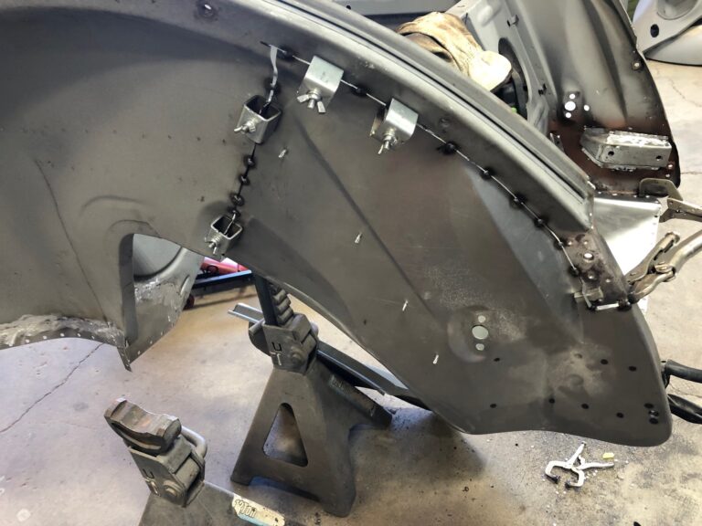 1956 vw beetle convertible restoration apron replacement silver lining auto restoration