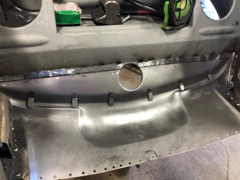 1956 vw beetle convertible restoration apron replacement silver lining auto restoration