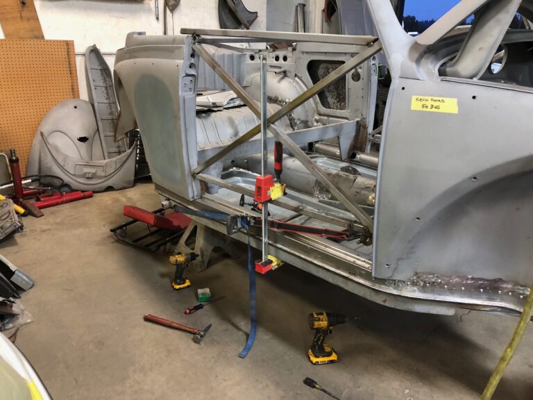 1956 vw beetle convertible restoration continued heater channel replacement silver lining auto restoration