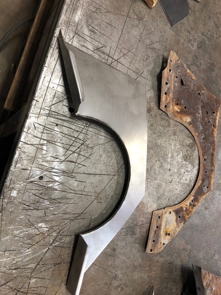 1956 vw beetle convertible restoration metal work begins silver lining auto restoration