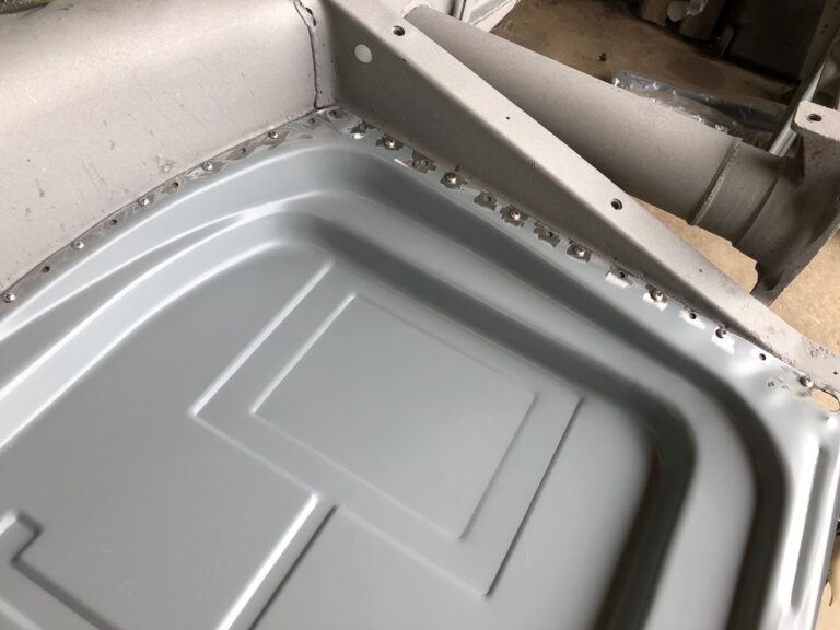 1956 vw beetle convertible restoration pan half and heater channel replacement silver lining auto restoration