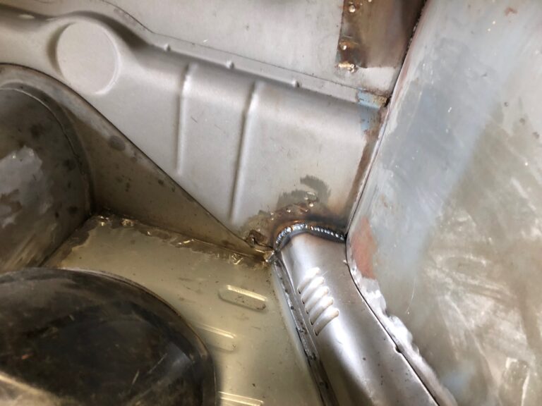 1956 vw beetle convertible restoration continued heater channel replacement silver lining auto restoration